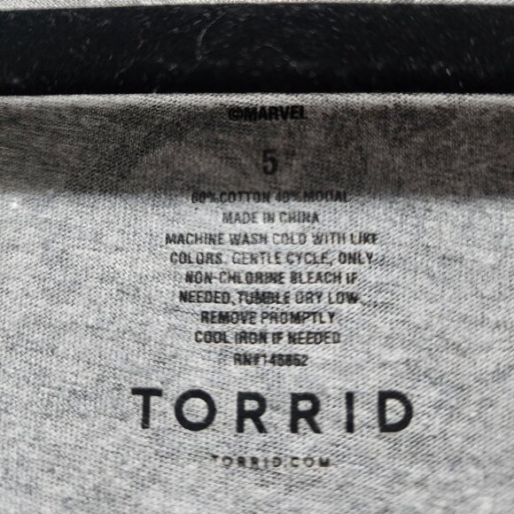 EUC Torrid Size 5 Marvel Comic Printed Tee - Picture 2 of 2